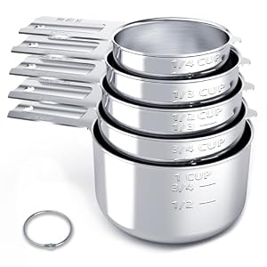 Stainless Steel Measuring Cups Set,Kitchen Gadgets for Cooking & Baking,Set of 5