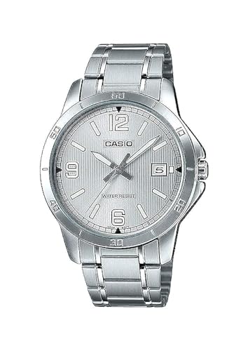 Casio Mtp-V004D-7B2 Men'S Dress Stainless Steel Silver Dial Analog Date Watch