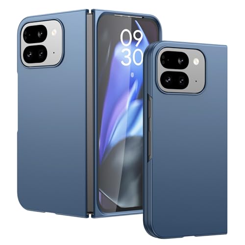 DOMAVER Case for Google Pixel 9 Pro Fold Shockproof with [Built-in Screen Protector] [Support Wireless Charging] Anti-Yellowing Slim Heavy Duty Protection Protective Case for Pixel 9 Pro Fold Blue