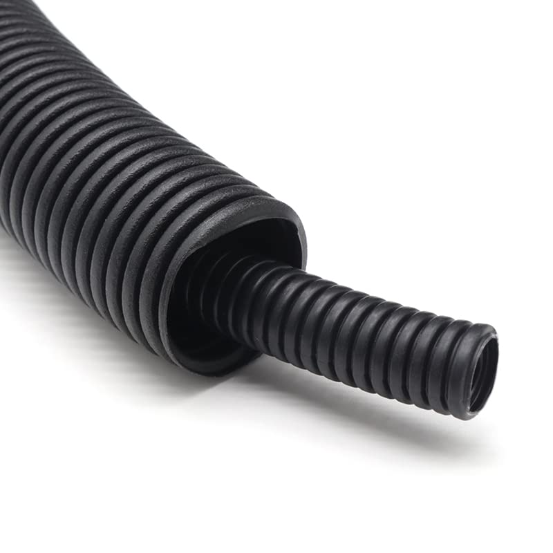 Tubo corrugato flessibile, Tubo flessibile in filo rosso 11,6 mm-34,5 mm ondulato isolato in PP che infila flessibilità nella guaina protettiva in plastica(AD28.5mm x 10 meter)