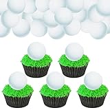 48 Pcs Edible Golf Cupcake Toppers Wafer Paper Sports Balls Golf Cupcake Picks Edible Golf Cupcake Decorations For Sports Golf Ball Theme Baby Shower Kids Birthday Party Cake Decoration Supplies