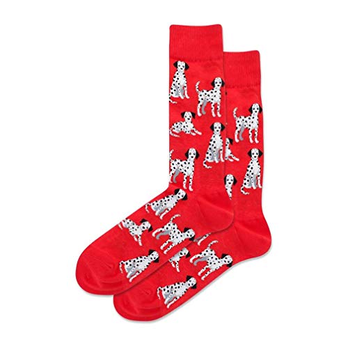 Chaussettes Dalmatian Hotsox pour homme en rouge taille 46-48