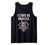Victory or Valhalla Viking Warrior Blood Tank Top