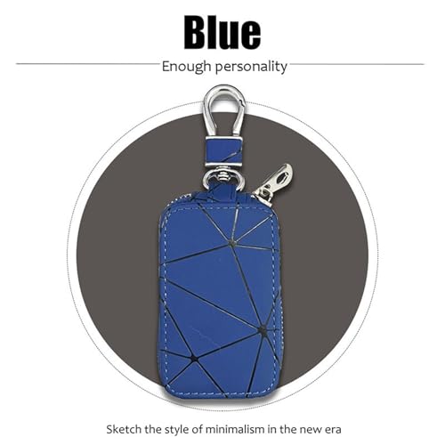 Protector de llavero de coche de cuero PU para guardar monedas y tarjetas 7