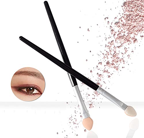 Two-Color Rubber Cotton Eye Makeup Brushes - Sponge Applicator Oval Tipped Eyeliner Brush Eyeshadow Brush Makeup Brush Tool (10 Pcs) #TOP2