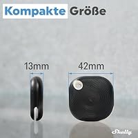 Shelly Blu Button Tough 1 Schwarz - Smart Scene Bluetooth-Taster, Hausautomatisierung, IP54-Zertifiziert, Große Reichweite (10–30 m), Multi-Klick-Aktivierung, Gateway Erforderlich, BTHome-Protokoll – Ansicht 2