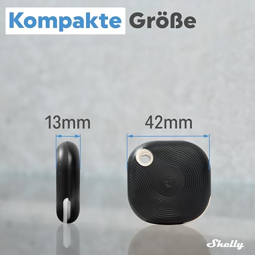 Shelly Blu Button Tough Schwarz - Smart Scene Bluetooth-Taster, Hausautomatisierung, IP54-Zertifiziert, Große Reichweite (10–30 m), Multi-Klick-Aktivierung, Gateway Erforderlich, BTHome-Protokoll