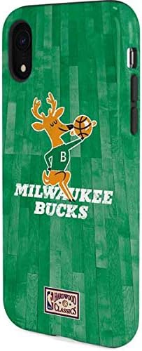 Skinit Pro Phone Case Compatible with iPhone XR - Officially Licensed NBA Milwaukee Bucks Hardwood Classics Design