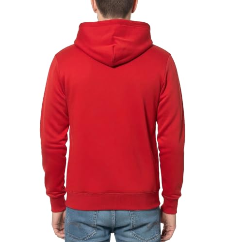 ROCK-IT Apparel Męska kurtka z kapturem, zapinana na zamek błyskawiczny, kieszenie boczne [S-5XL], miękki materiał premium, bluza z kapturem, bluza robocza, sweter z kapturem, regularny krój, czerwony