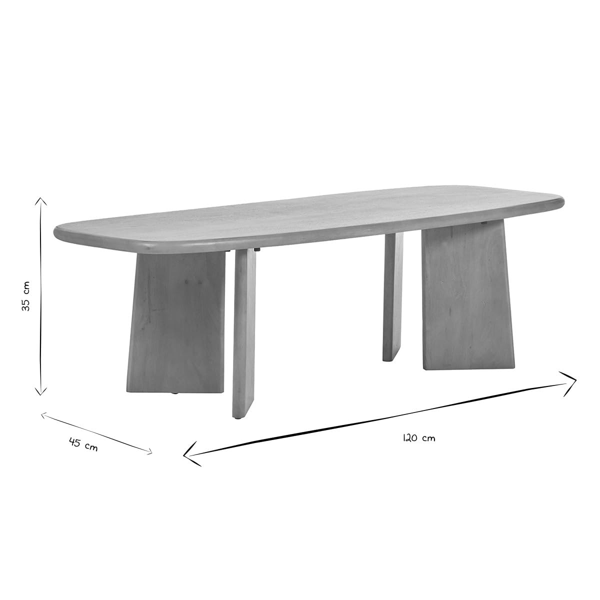 Miliboo Table Basse rectangulaire en Bois manguier Massif L120 cm SOTA