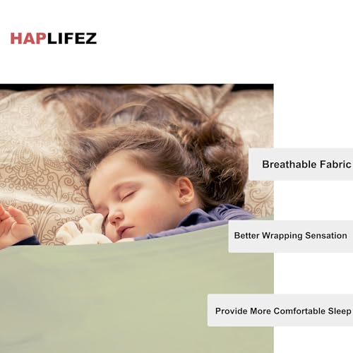 Image of Sensory Bed Sheet, Sensory Compression Blanket, Weighted Blankets, Breathable Stretchable Bedding Fit, Lightweight Calming Sleep Solution, Dark Blue, 38 inchx60 inch
