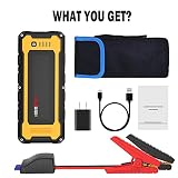 Car Jump Starter - 2000A Peak 20800mAh 12V Car Battery Booster for up to 10L Gas or 7L Diesel Engine, Portable Charger Pack , Lithium Battery Charger with USB Quick Charge, Built-in LED Light - 7