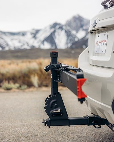 Hollywood Racks CrossTrack 1 Bike Hitch Rack for Cars, Trucks & SUVs &ndash; 2&rdquo; Hitch Mount Bike Rack with Secure Frameless Design and Easy Tilt for Trunk Access &ndash; Premium Bicycle Rack and E-Bike Carrier