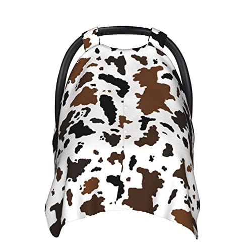Image of Cow Car Seat Covers for Babies Carseat Canopy Cover Nursing Cover for Boys Girls Baby