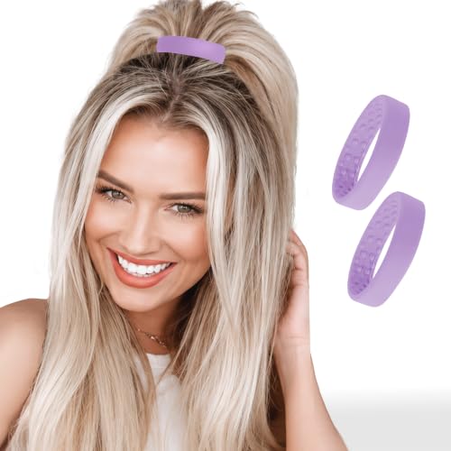 2-pc Small PONY-O, The Original Bendable Hair Tie that Creates Naturally Fuller Ponytails – Lightweight, Secure, Non-Damaging, Perfect for Half-Up Styles & Sections of Hair (Lilac)