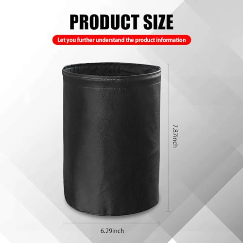 Image of 1 PC Car Trash Can, Mini Hanging Storage Bucket, Compression Folding Waterproof Storage Box, Creative Car Storage Bag, Universal for Most Cars (Black), LEELAD2201BL-1PC
