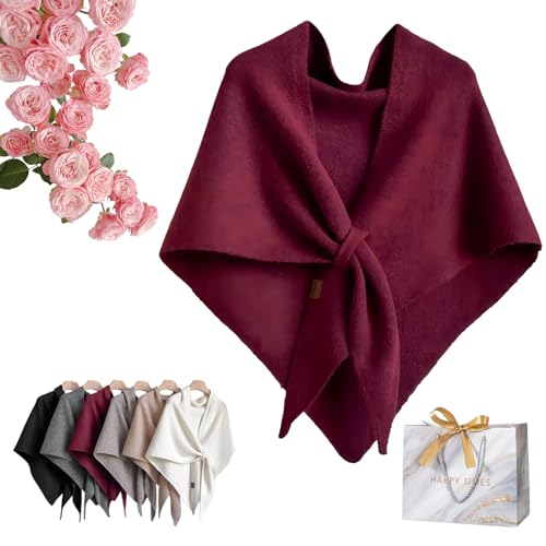 Wideous Shawl Wrap, Women's Solid Color Scarf, Casual Soft Comfortable Shawl for Daily Wear