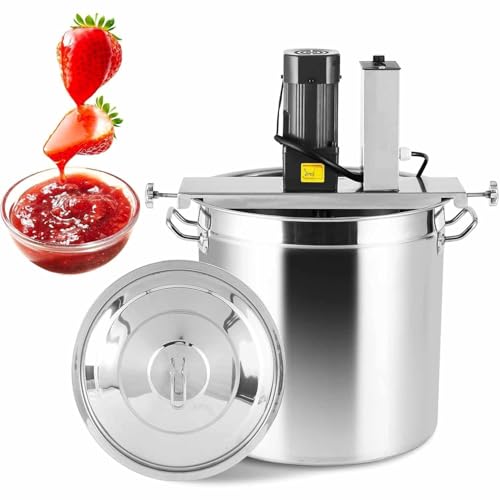 GLJTUO Electric Mixer Machine,Automatic Food Mixer Stirring Machine, Stainless Steel 20L Hot Pot Sauce Stirrer for Commercial Cooking in Hotels and Restaurants,40L