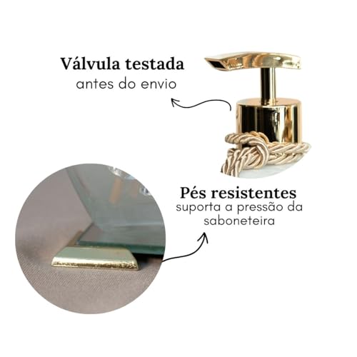 Kit Para Lavabo Jogo Banheiro Difusor Porta Sabonete Líquido e Escovas Bandeja Decoração + Organizad