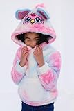 Furby Hasbro Cosplay Pullover Hoodie Cozy Sherpa Toddler to Big Kids Sizes (4T - 14-16), Pink / Blue / Yellow Tie Dye, 4 Years - Image 4
