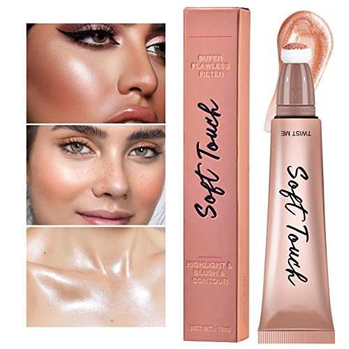 Palillo iluminador | maquillaje líquido cosmético mejillas para resaltar, crema maquillaje duradera maquillaje para fiesta Teksome - imagen 8