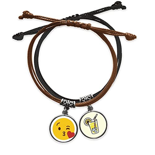 Bracelet main chaîne t'aime Jaune Smiley pour exprimer sa joie