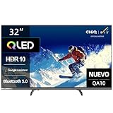 CHiQ Smart TV 32QA10 32 Pulgadas Smart Google TV, FHD HDR10, Asistente de Google, Diseño Sin Marco Metalico, Audio Dolby, Triple Sintonizador (DVB-C/T/T2/S/S2), Cromecast Integrado