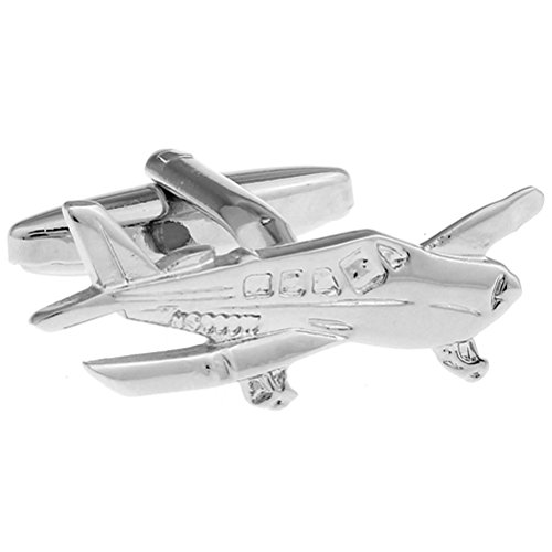 Vcufflinks L'aviation Piper Avion Mixte métaux Pilot Cadeau Argent Boutons de Manchette Cover