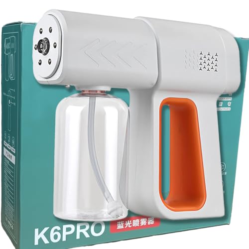 Atomizer Sprayer Rechargeable Nano Electrostatic Sprayer with Blue Light Handheld Portable Atomizing Fogger for Home Office Car Barber Salons