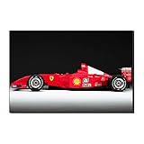 Ferrari F1 - Lienzo decorativo para pared, diseño de coche de carreras rojo 50 x 70 cm