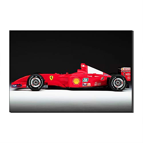 Peinture sur toile Ferrari rouge salon et décoration murale moderne