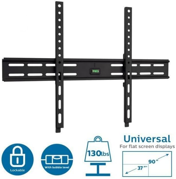 Miniatura 4 de Philips Soporte de pared fijo compatible con VESA para TV de perfil delgado para pantalla plana de hasta 90 pulgadas con barra de seguridad