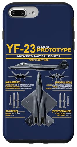 YF-23 �X�e���X�퓬�@ �~���^���[ �W�F�b�g�d�l �C���t�H�O���t�B�b�N �C�G���[ �X�}�z�P�[�X iPhone 7 Plus/8 Plus �p