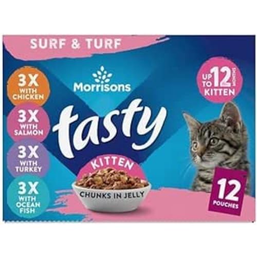 Morrisons Kitten Food Selection in Jelly 100g, Pack of 48