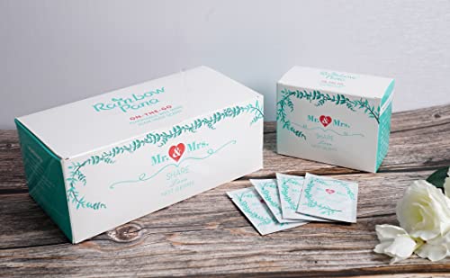 100 Pack Face Wipes, Body Wipes, Hand Wipes for Wedding, Mr and Mrs Individually Wrapped Wedding Napkins, Wedding Reception Supplies