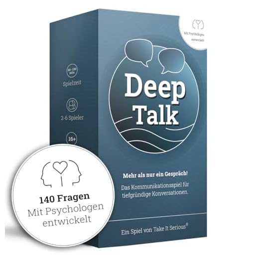 Take It Serious Deep Talk - Gesprächsspiel für tiefgründige Gespräche | Kommunikationsspiel für Freunde & Familie | Partyspiel | Gesprächskarten | Selbstreflexion | Mit Psychologen entwickelt