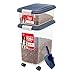 3- Piece Airtight Pet Food Storage Container Combo, Navy Blue