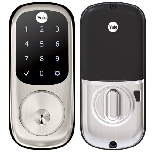 Yale Assure Deadbolt Lock with Touchscreen, Satin Nickel Digital Non-Connected Entry Door Lock with Electronic Keypad and Back-Up Key, YRD226NR619