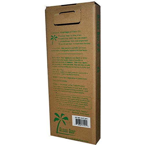 Aloha Bay Palm Tapers Green - 4 Candles #TOP21