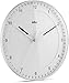 Braun Classic Large Analogue Wall Clock with Silent Sweep Movement, Easy to Read, 30cm Diameter in White, Model BC17W.