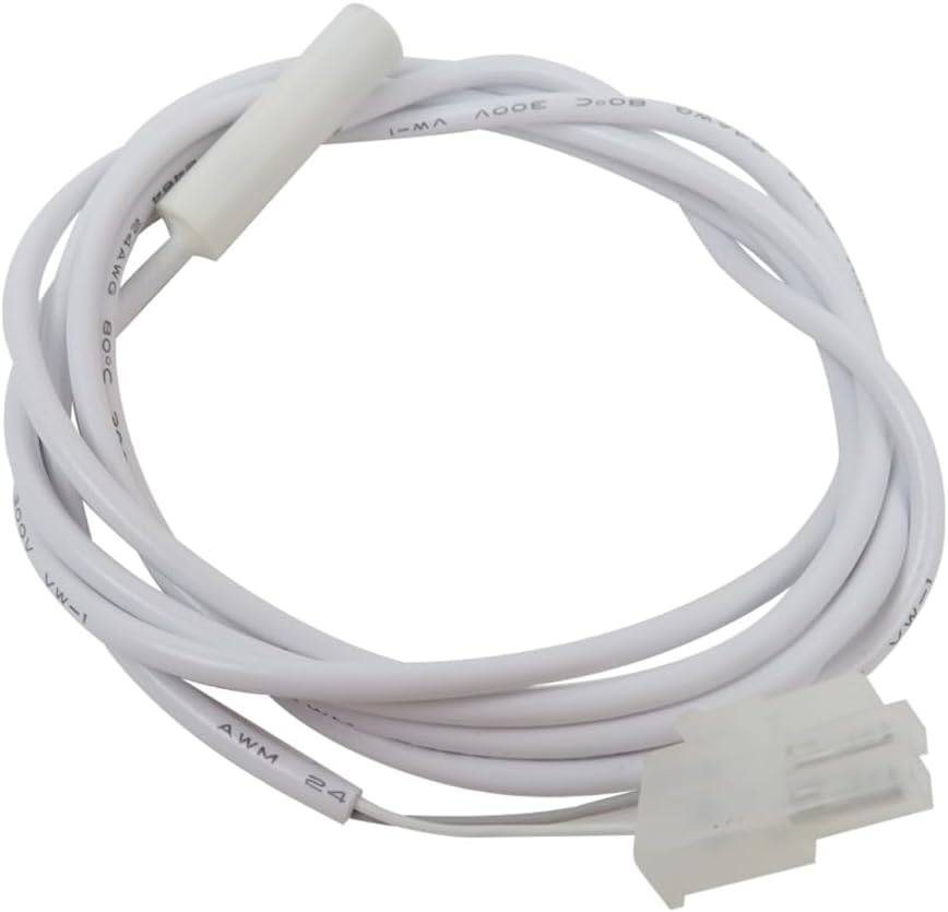 Close-up of the 2-pin connector on the thermistor wire