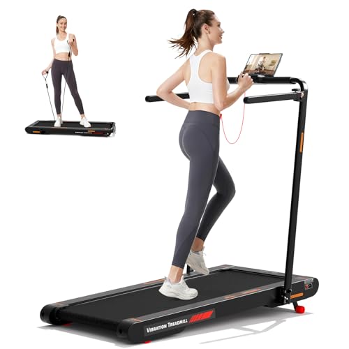 Sperax Walking Pad Laufband mit APP, 4 in 1 Under Desk Laufband mit Vibration, 400W leises Walking Pad mit Fernbedienung, tragbares Laufband für Home Office
