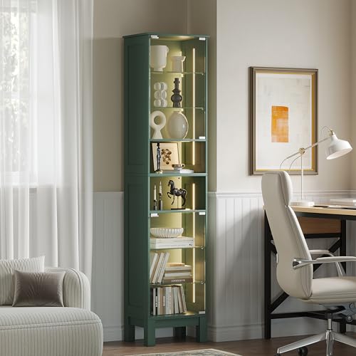 ZKIODV Vitrina LED con puertas de cristal