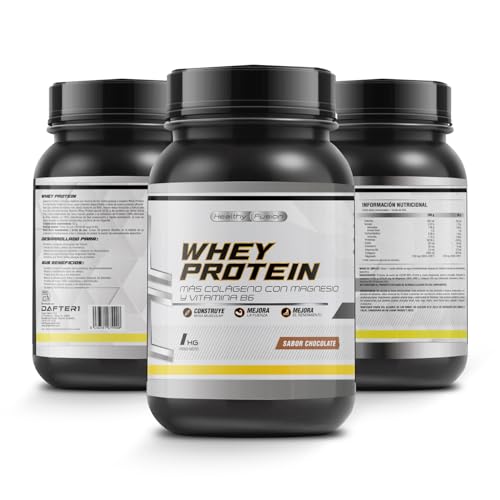 Miniatura 7 de Whey Protein 1KG | 43g Proteína/dosis | Proteína en polvo, BCAA, Glutamina, Colágeno, Magnesio y Vitamina B6 | Aumenta Masa Muscular, Fuerza, Recuperación | Alta Disolución, Fácil Digestión Chocolate