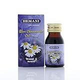 Hemani Blue Chamomile Oil Matricaria chamomilla, Zayt al-Bābūnj al-Azraq- 30ml | Soothing & Calming Essential Oil for Relaxation, Skin & Hair Care, Promotes Serenity.