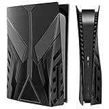 Mooroer PS5 Cover Plates for PS5 Console, PS5 Face Plates with Hard Shell Protective Panels for PS5, Anti-Scratch Waterproof Replacement FacePlate Cover for Playstation 5 Console Disc Edition, Black