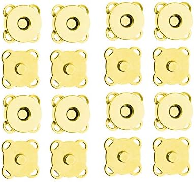 Trimming Shop Magnetic Snap Fasteners Metal Clasps Sewing Accessory for DIY Clothing, Crafts, Purses, Leather Coat, Jacket Handbag Making (18mm, Bronze, 2pcs)