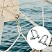 CHANGE MOORE 4 Pcs D Ring Anchor Shackles, Stainless Steel Clevis Shackle, Marine Snap Hooks with Screw Pin for Ship Anchor, Rope Bracelets, Sliver Marine Grade Sailing Rigging Shackles 3/8 inch