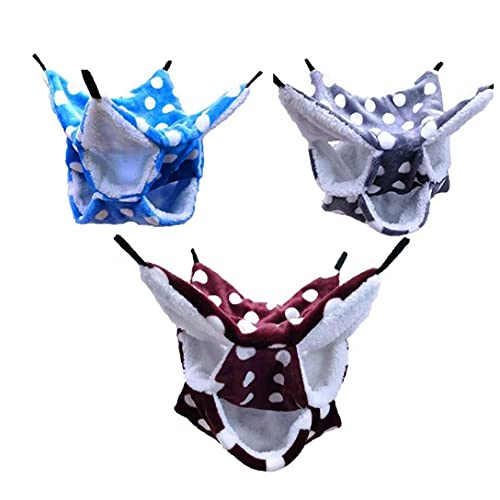 Hamster Hangmat Knaagdieren Opknoping Hangmat Hamster Sleeping Bed Warm Hangmat Swing Met 3 Zakken Voor Kleine Dieren… - Image 3