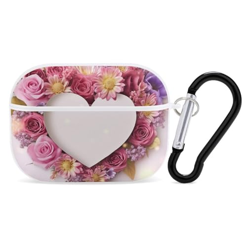 Airpod Pro ��2����/��1����J�[�h�p �n�[�g�^�t�����[�P�[�X�J�o�[ �ϏՌ��ی�P�[�X �L�[�`�F�[�������O�t�� ���h�~ �n�[�h PC �t���h���b�v �w�b�h�t�H���P�[�X �j�����p �z���C�g